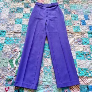 Vintage 70s Levi's Purple High Waist Wide Leg Pants XS 25x30